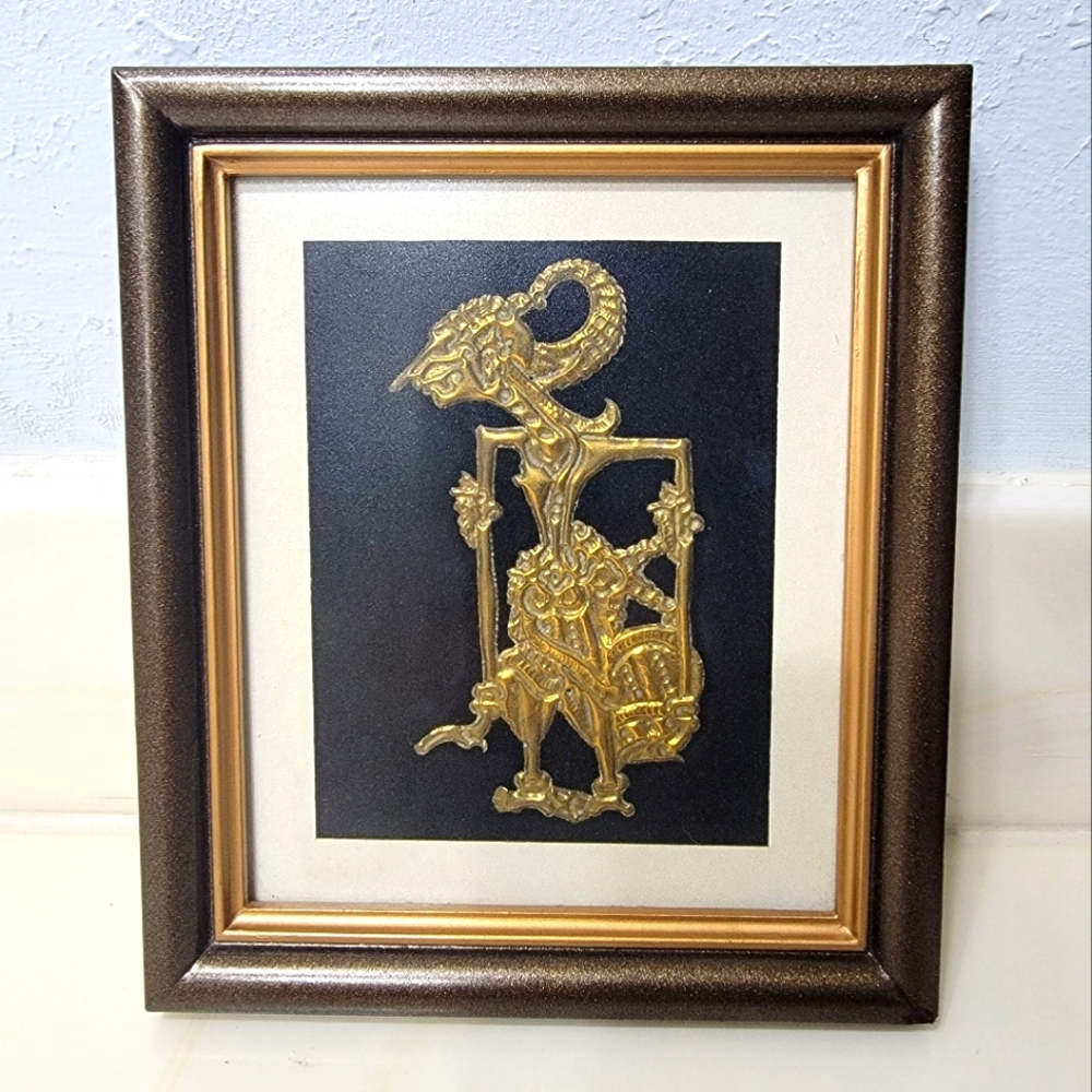 Indonesian shadow puppet wall decor